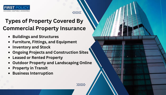 Types of property covered by Commercial Property Insurance 