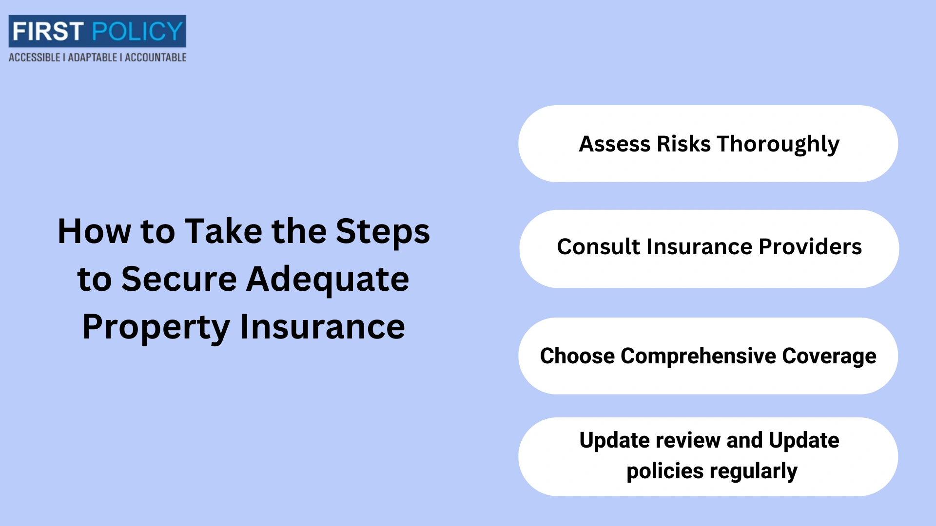 how to take steps to secure adequate property insurance